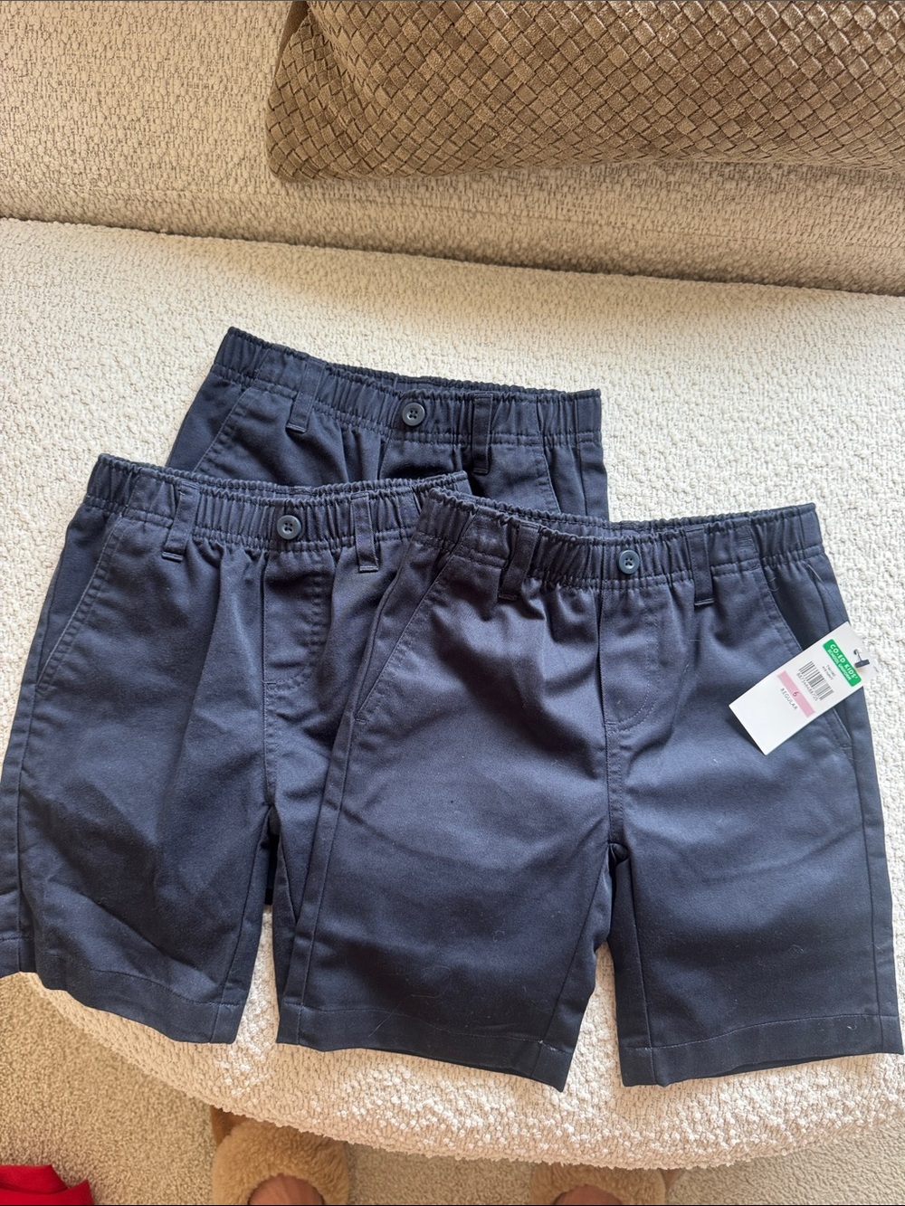Tommy Hilfiger Boys Navy Uniform Shorts Lot of 3 Size 6